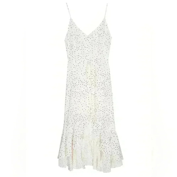 Rails Frida Speckled Dot Midi Flouce Dress Size Large Women's - Picture 8 of 14